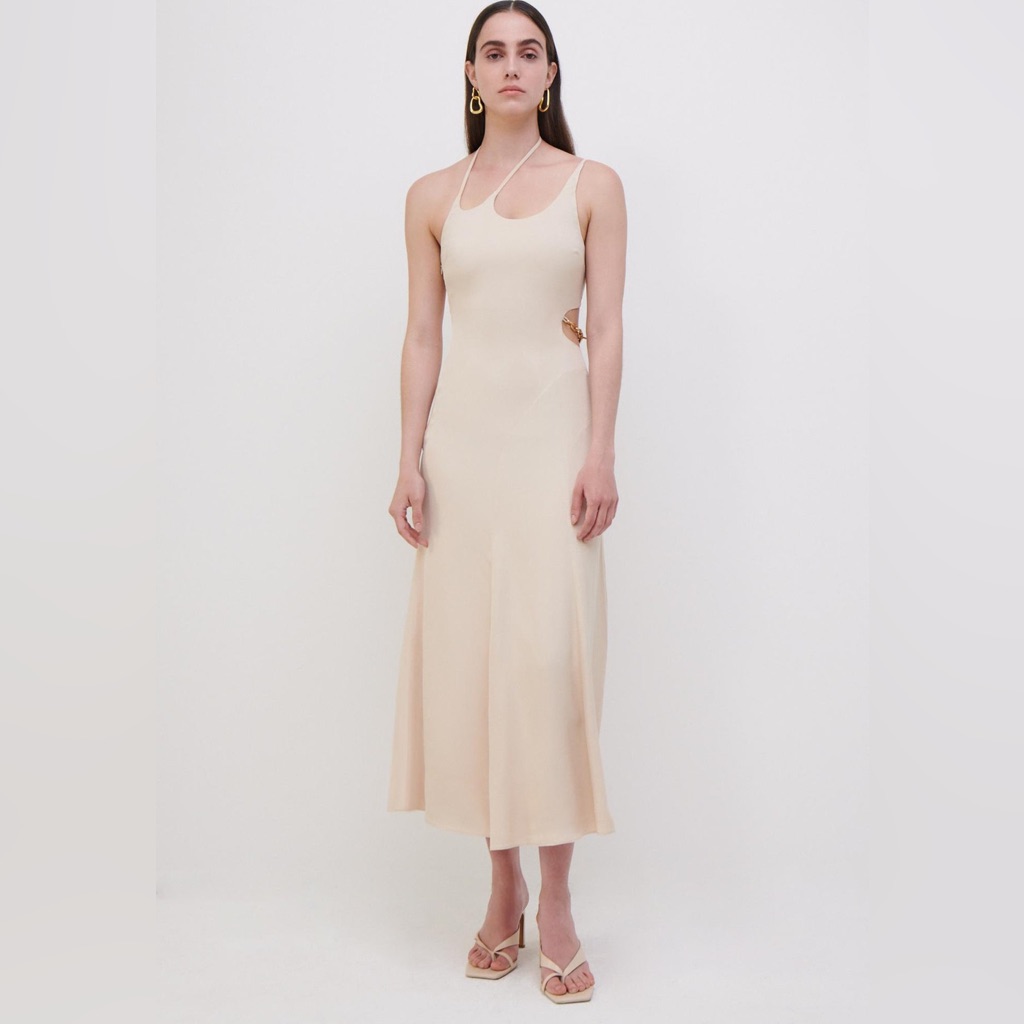 Simkhai $695 The Morena Dress In Champagne Size 8